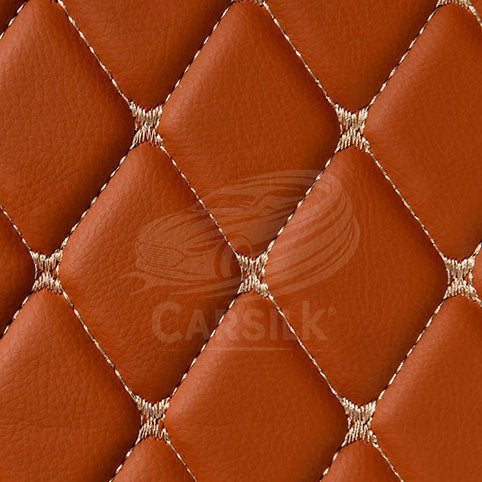 CARAMEL BROWN DIAMOND LUXURY TRUNK CAR MATS SET - Carsilks