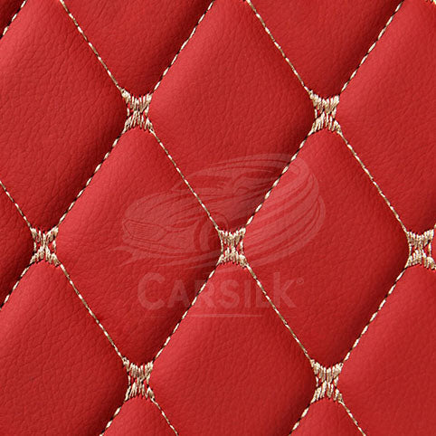 CHERRY RED DIAMOND LUXURY TRUNK CAR MATS SET - Carsilks