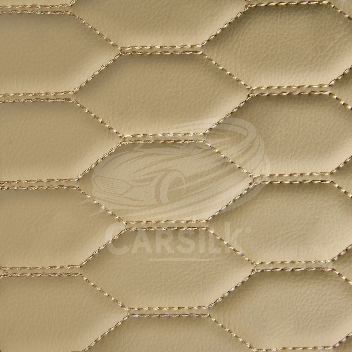 CREAM BEIGE HONEY COMB LUXURY CAR MATS SET - Carsilks