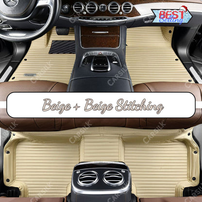 GALAXY CUSTOM SINGLE LAYER CAR MATS SET CREAM BEIGE - Carsilks 