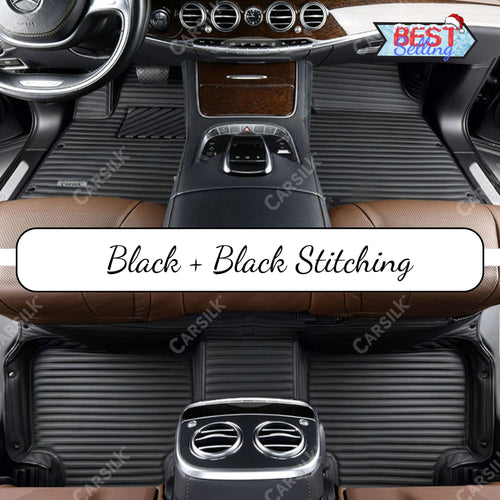GALAXY CUSTOM SINGLE LAYER CAR MATS SET BLACK - Carsilks 