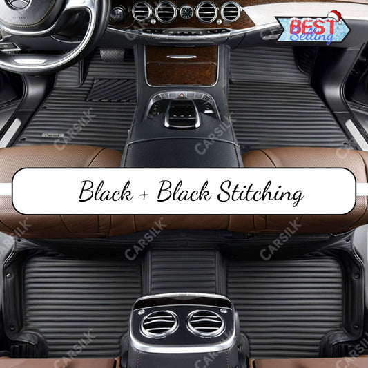 GALAXY CUSTOM SINGLE LAYER CAR MATS SET BLACK - Carsilks 