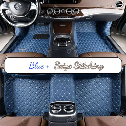 BLUE DIAMOND PATTERN CAR MATS SET - Carsilks 