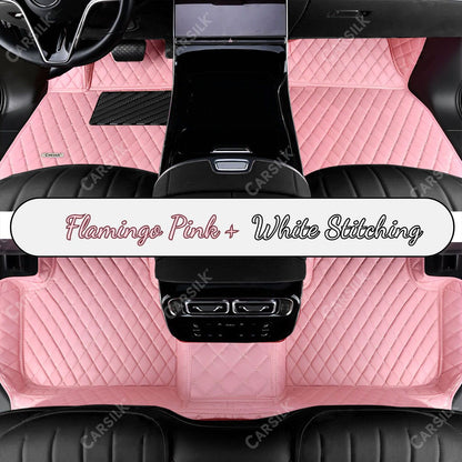 PINKY DIAMOND PATTERN CAR MATS SET - Carsilks 