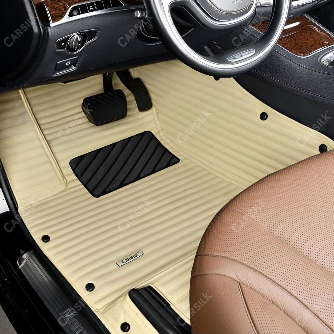 GALAXY CUSTOM SINGLE LAYER CAR MATS SET CREAM BEIGE - Carsilks 