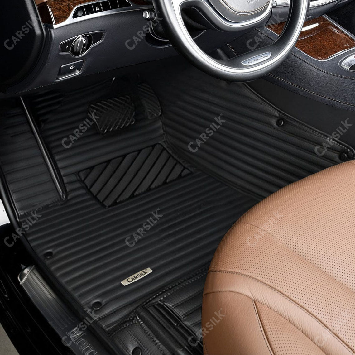 GALAXY CUSTOM SINGLE LAYER CAR MATS SET BLACK - Carsilks 