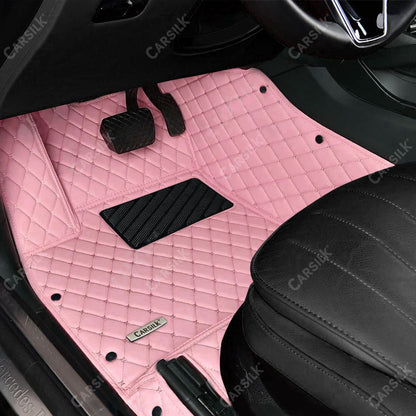 PINKY DIAMOND PATTERN CAR MATS SET - Carsilks 