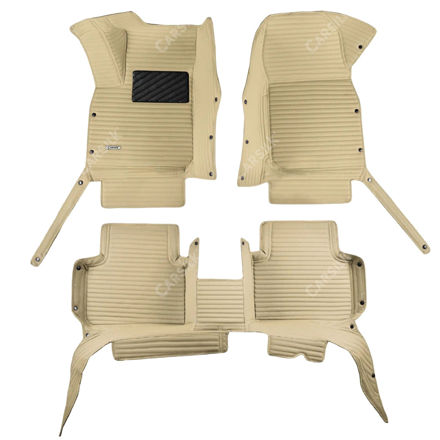 GALAXY CUSTOM SINGLE LAYER CAR MATS SET CREAM BEIGE - Carsilks 