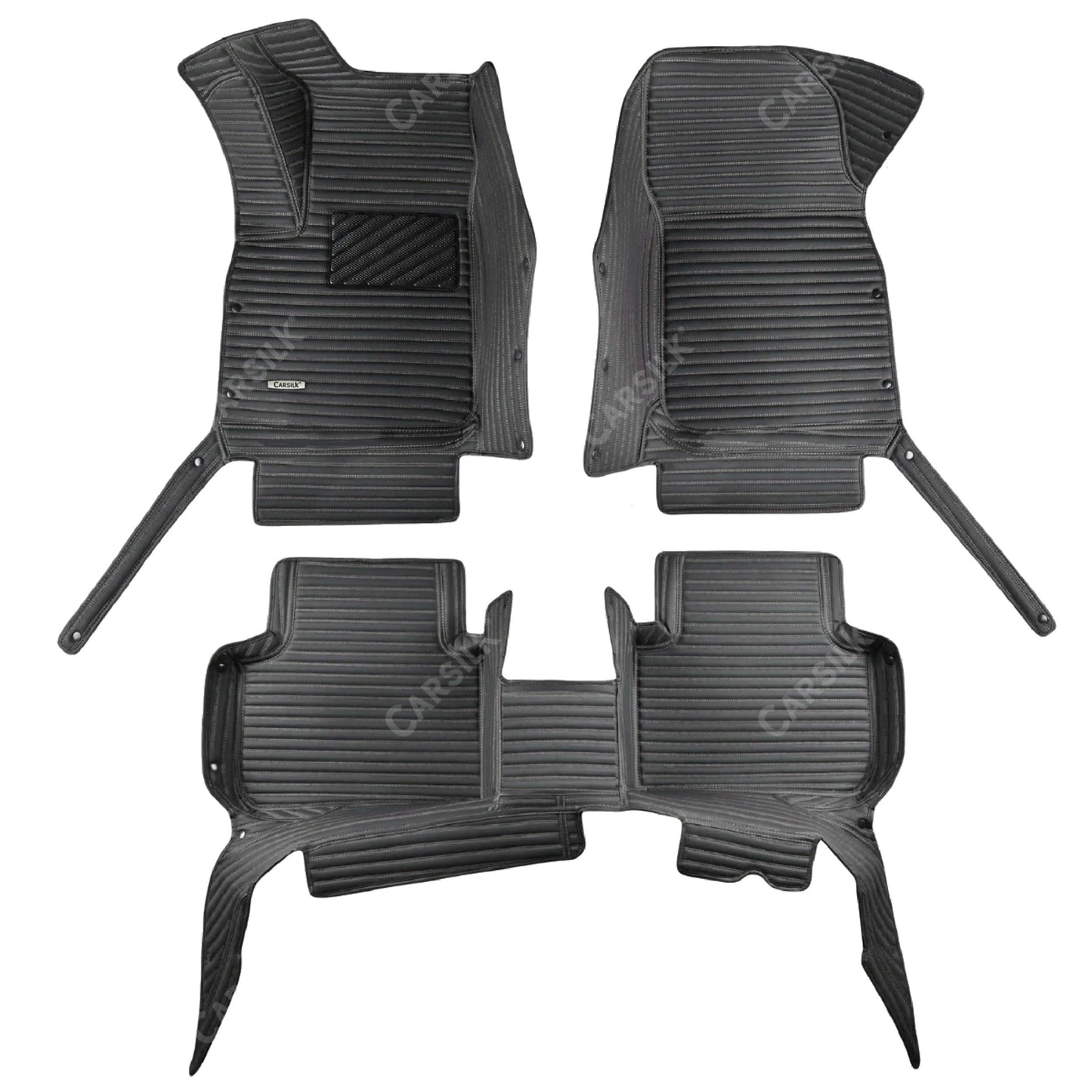 GALAXY CUSTOM SINGLE LAYER CAR MATS SET BLACK & WHITE - Carsilks 