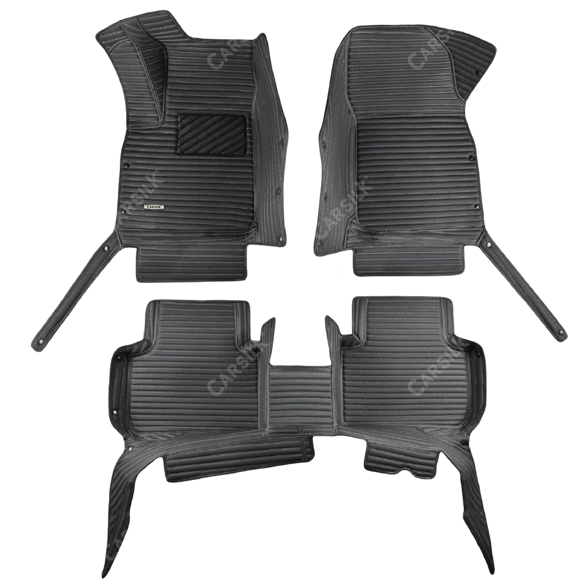 GALAXY CUSTOM SINGLE LAYER CAR MATS SET BLACK & WHITE - Carsilks 