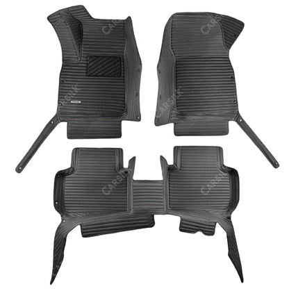 GALAXY CUSTOM SINGLE LAYER CAR MATS SET BLACK & WHITE - Carsilks 