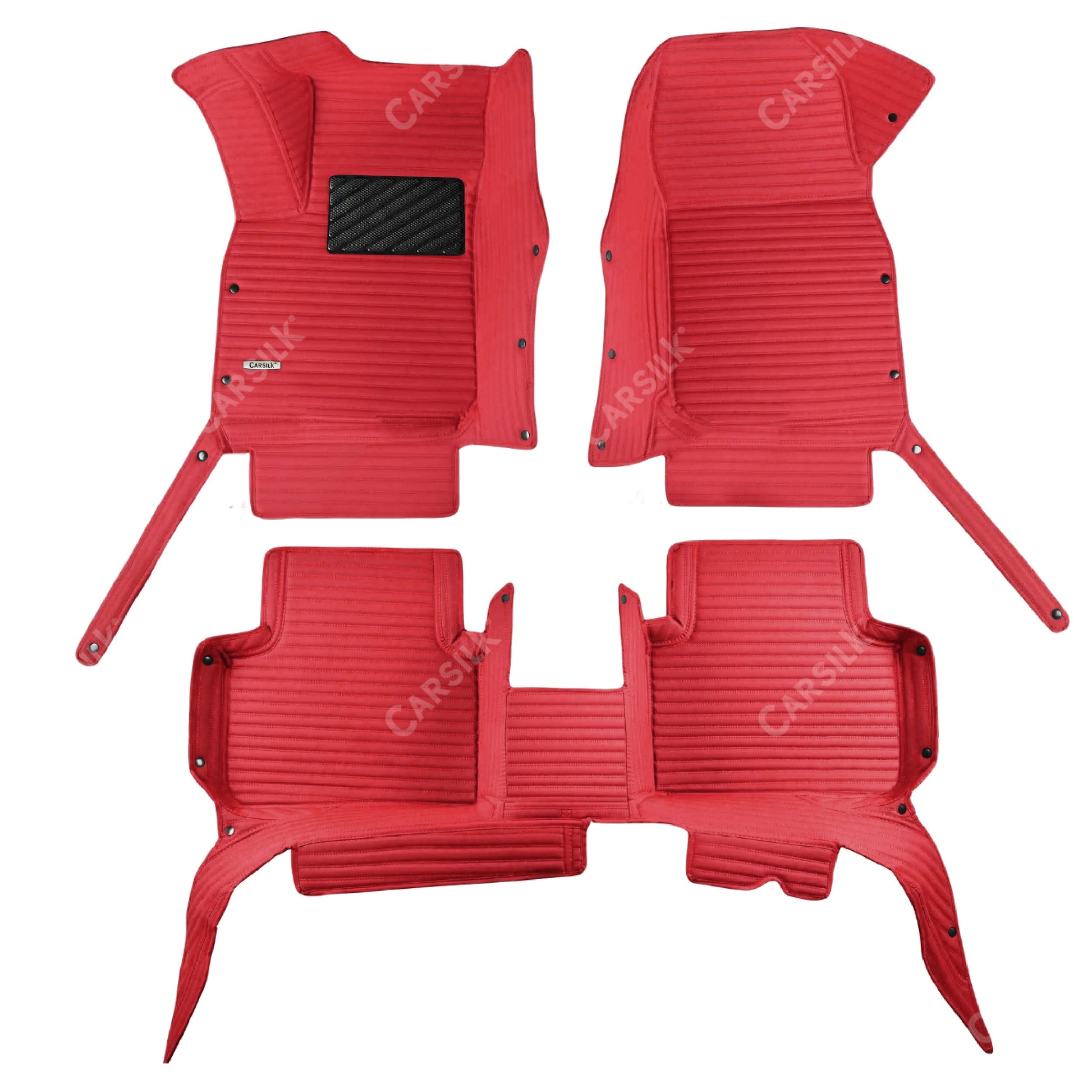 GALAXY CUSTOM SINGLE LAYER CAR MATS SET CHERRY RED - Carsilks 