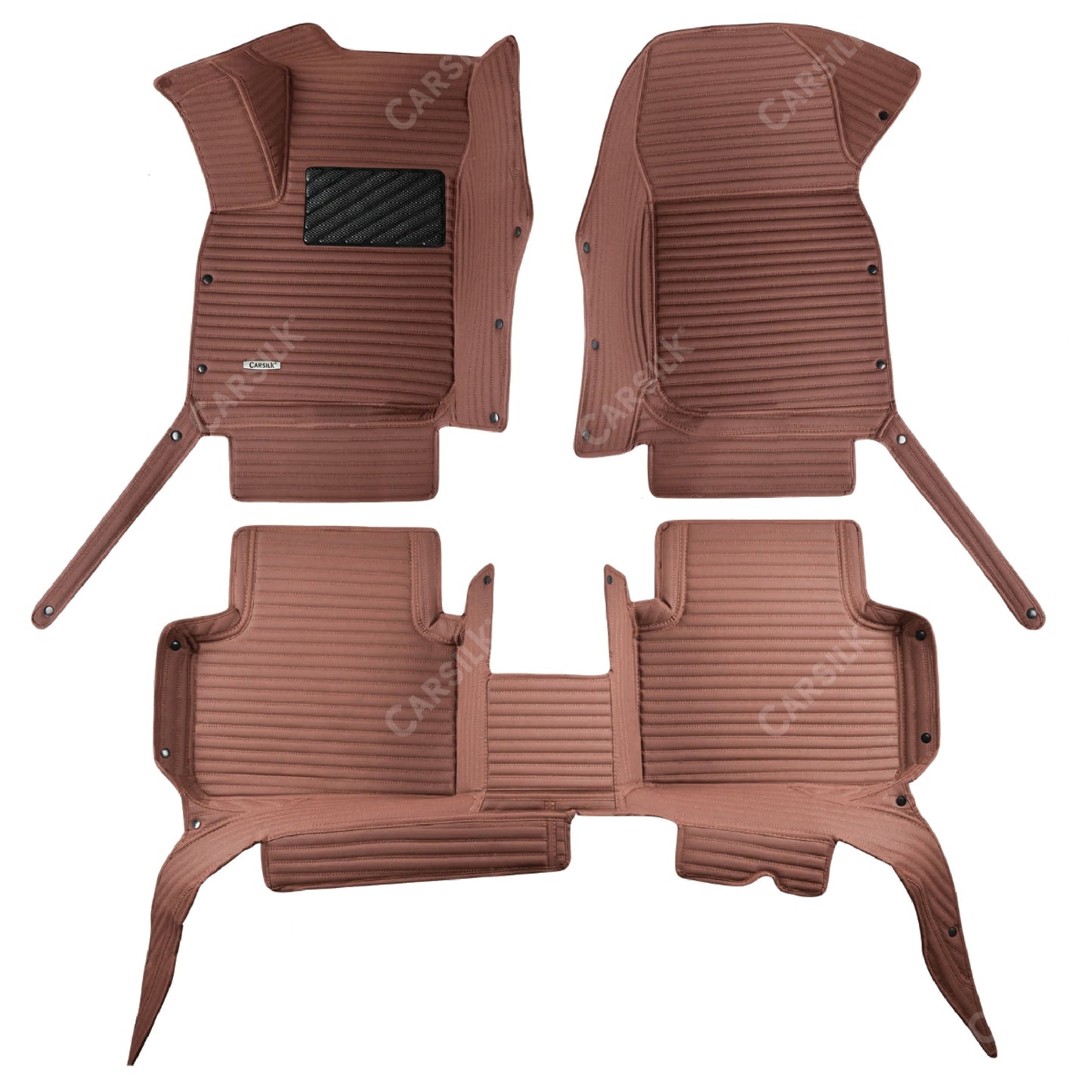 GALAXY CUSTOM SINGLE LAYER CAR MATS SET CHOCOLATE BROWN - Carsilks 