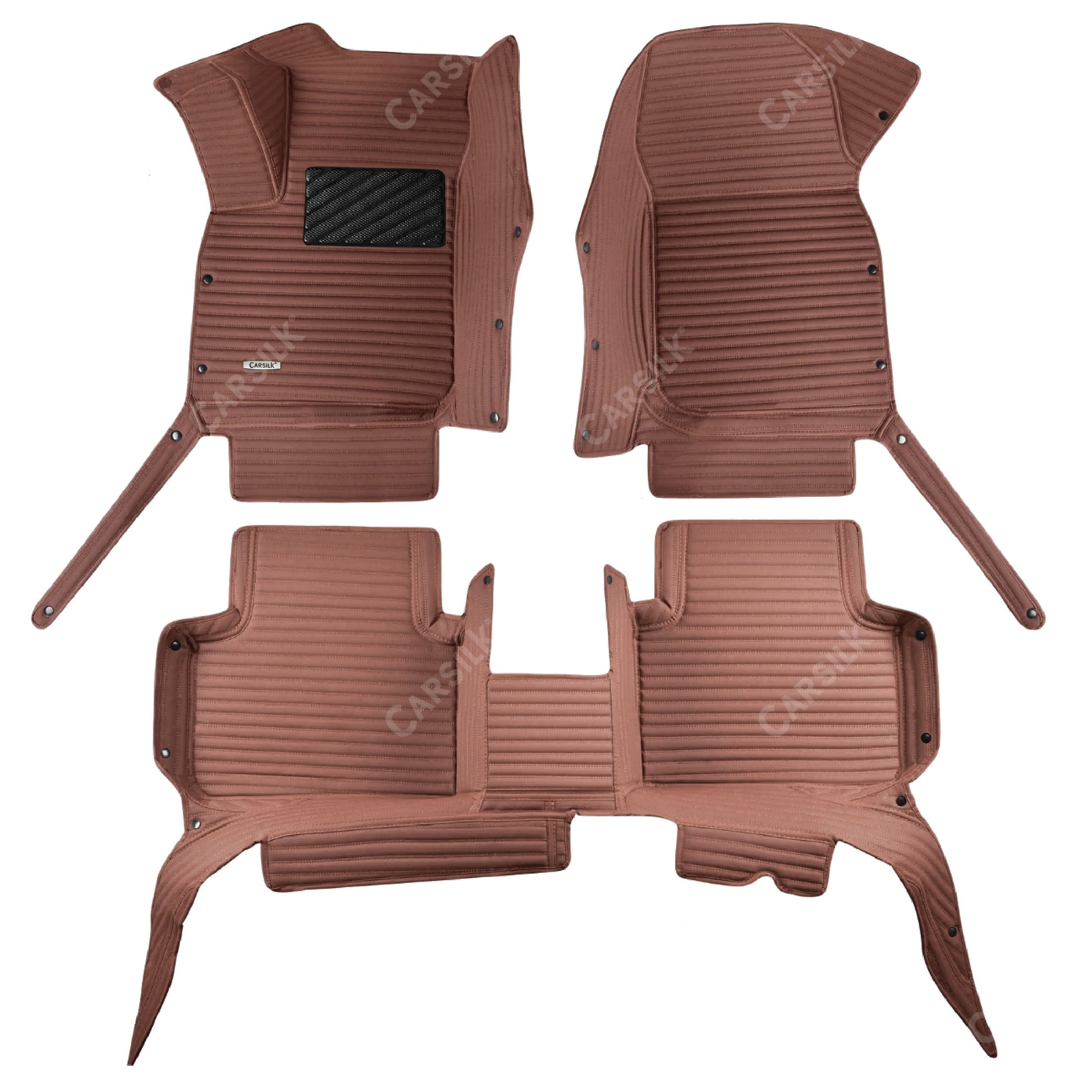 GALAXY CUSTOM SINGLE LAYER CAR MATS SET CHOCOLATE BROWN - Carsilks 