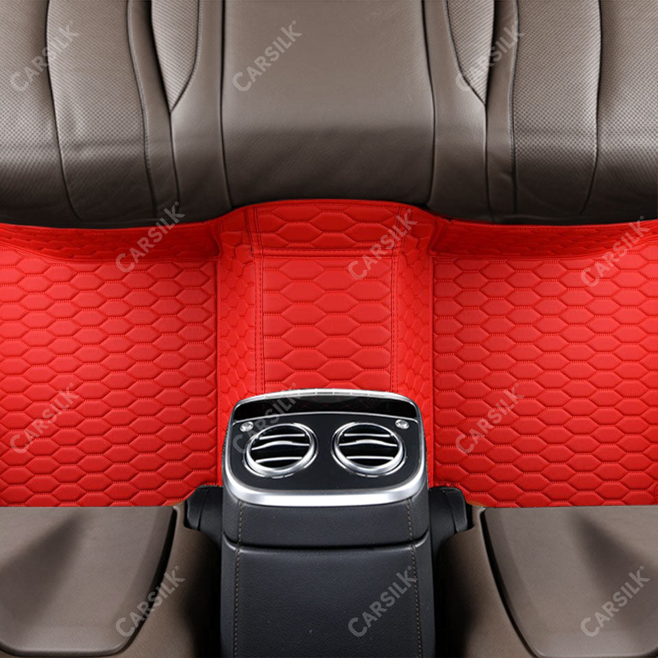 FERRARI RED HONEY COMB LUXURY CAR MATS SET - Carsilks 
