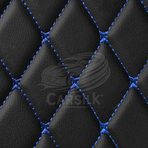 BLACK & BLUE DIAMOND LUXURY CAR FLOOR MATS - Carsilks 