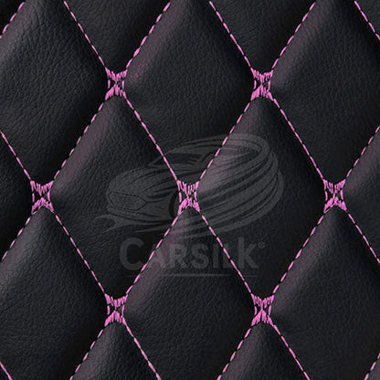 BLACK & PURPLE DIAMOND PATTERN CAR MATS SET - Carsilks 