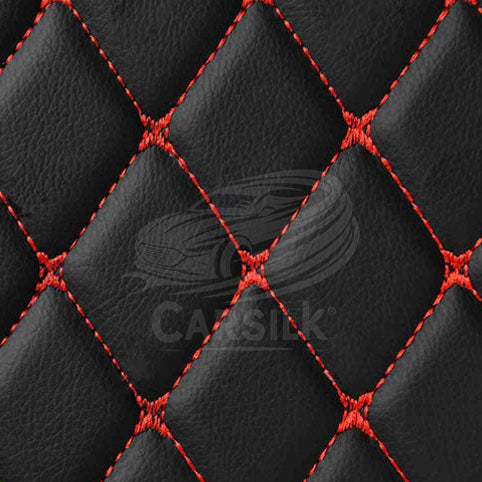 BLACK & RED DIAMOND LUXURY CAR FLOOR MATS - Carsilks 