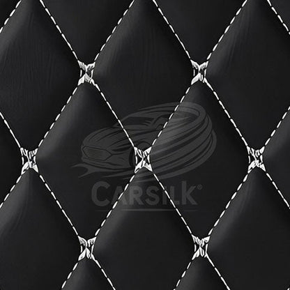 BLACK & WHITE DIAMOND PATTERN CAR MATS SET - Carsilks 