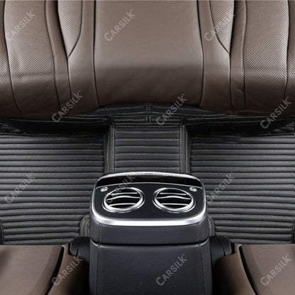 GALAXY CUSTOM SINGLE LAYER CAR MATS SET BLACK & WHITE - Carsilks 