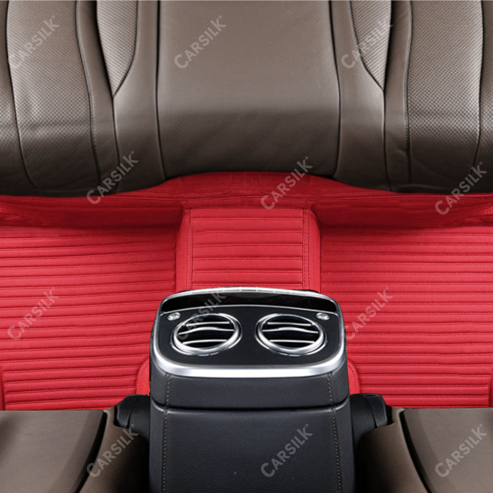 GALAXY CUSTOM SINGLE LAYER CAR MATS SET CHERRY RED - Carsilks 