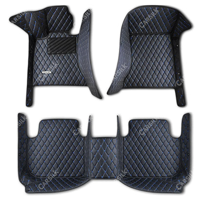 BLACK & BLUE DIAMOND PATTERN CAR MATS SET - Carsilks 