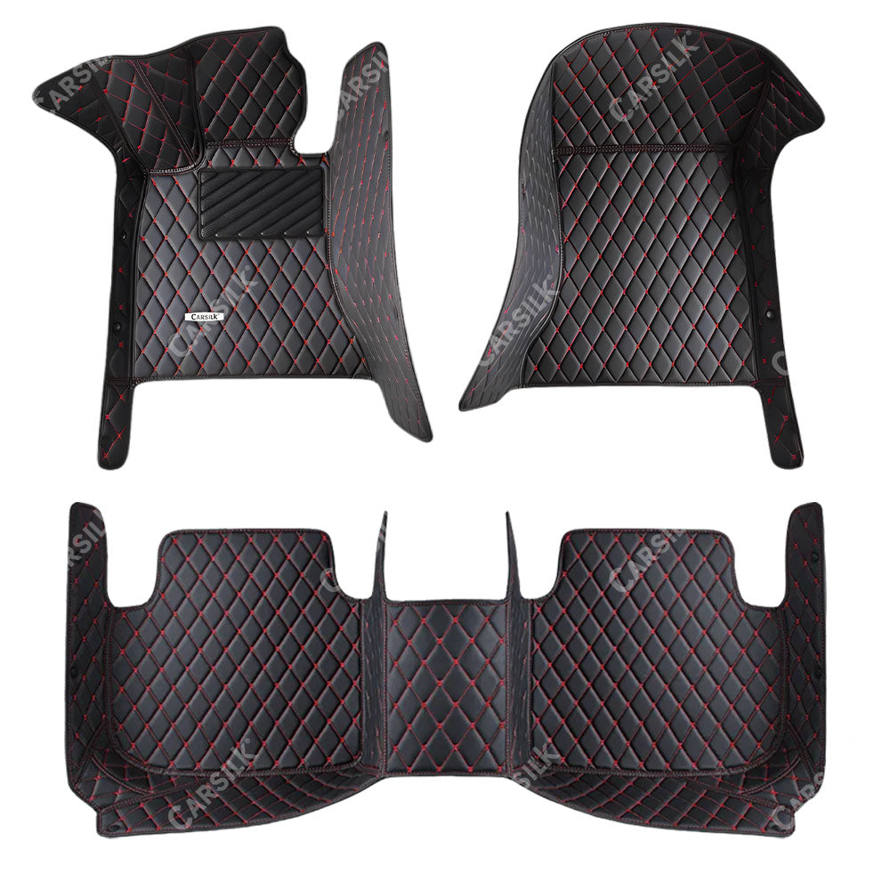 BLACK & RED DIAMOND LUXURY CAR FLOOR MATS - Carsilks 