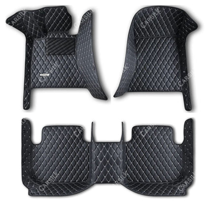 BLACK & WHITE DIAMOND PATTERN CAR MATS SET - Carsilks 