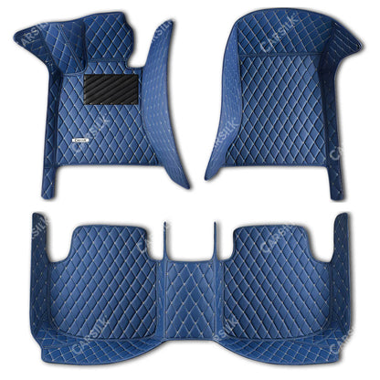 BLUE DIAMOND PATTERN CAR MATS SET - Carsilks 