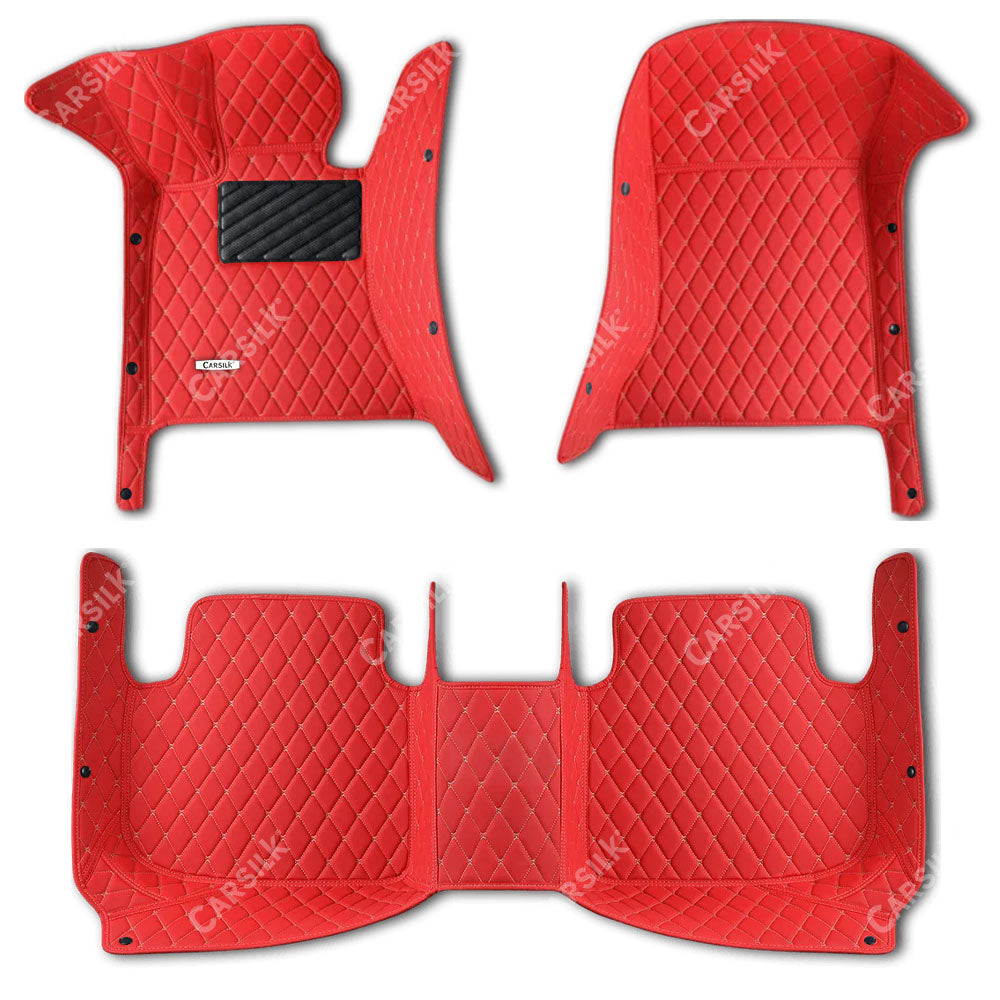 FERRARI RED DIAMOND PATTERN CAR MATS SET - Carsilks 