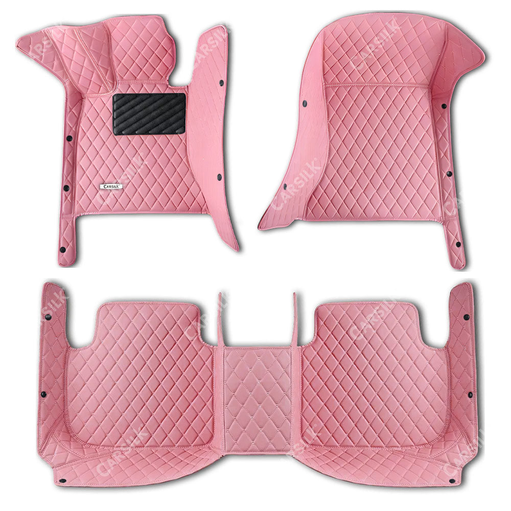 PINKY DIAMOND PATTERN CAR MATS SET - Carsilks 