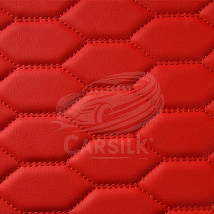 FERRARI RED HONEY COMB LUXURY CAR MATS SET - Carsilks 