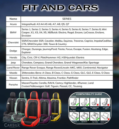 2023 Full Set Universal Breathable Waterproof Vehicle Leather Cover for Cars, SUV - Carsilks 