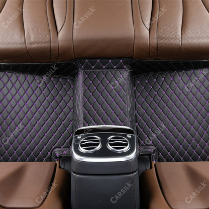 BLACK & PURPLE DIAMOND PATTERN CAR MATS SET - Carsilks 