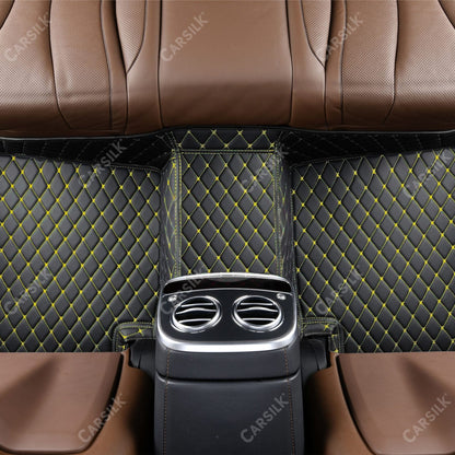 BLACK & YELLOW DIAMOND PATTERN CAR MATS SET - Carsilks 