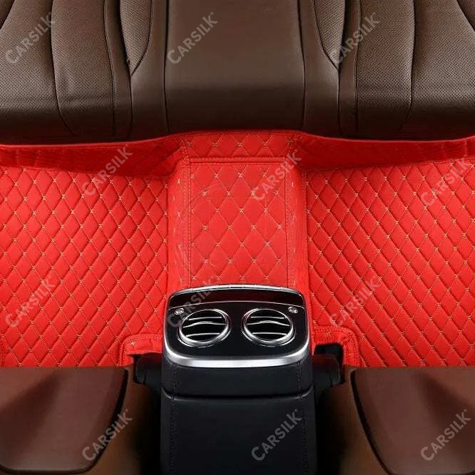 FERRARI RED DIAMOND PATTERN CAR MATS SET - Carsilks 