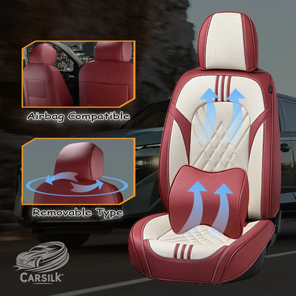 2024 Full Set Universal Breathable Waterproof Vehicle Leather Cover for Cars, SUV - Carsilks 