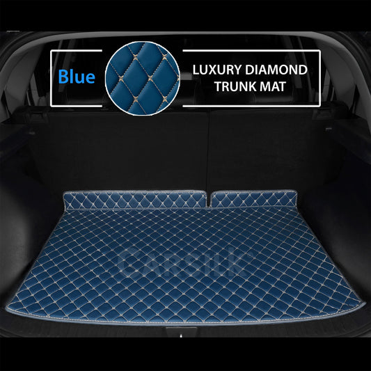 VINTAGE BLUE LUXURY TRUNK CAR MATS SET - Carsilks 