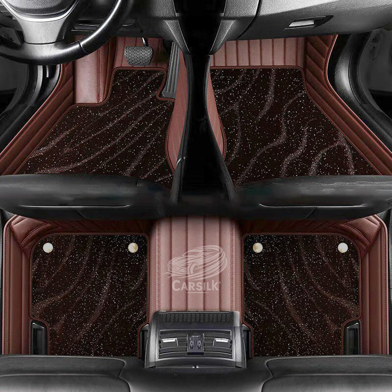 COFFEE BROWN GALAXY CUSTOM CAR MATS SET - Carsilks 