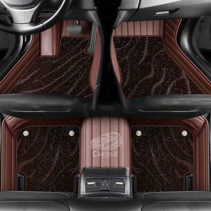 COFFEE BROWN GALAXY CUSTOM CAR MATS SET - Carsilks 
