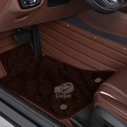 COFFEE BROWN GALAXY CUSTOM CAR MATS SET - Carsilks 