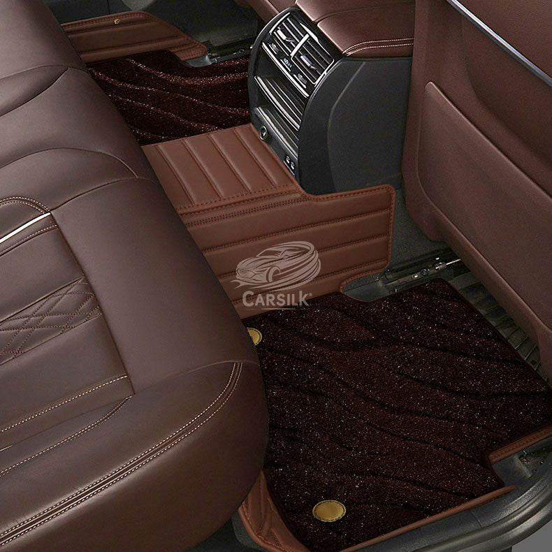 COFFEE BROWN GALAXY CUSTOM CAR MATS SET - Carsilks 