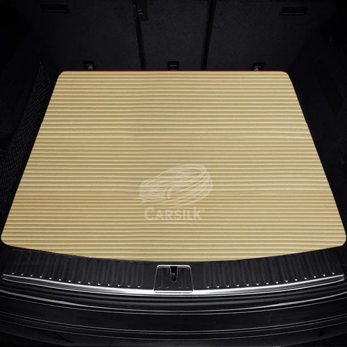 CREAM BEIGE STRIPE LUXURY TRUNK CAR MATS SET - Carsilks 