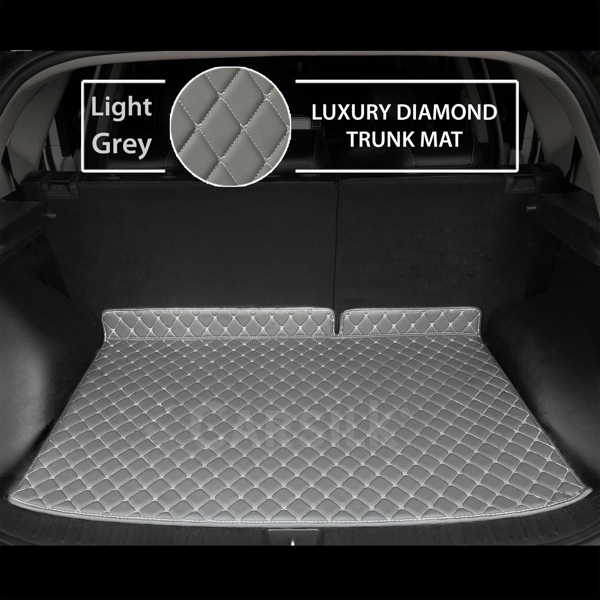 LIGHT GRAY LUXURY TRUNK CAR MATS SET - Carsilks 